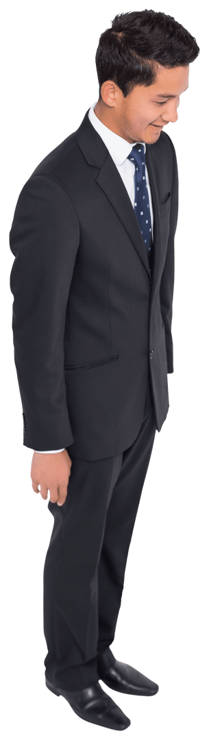 Transparent Background of Biracial Businessman in Stylish Suit