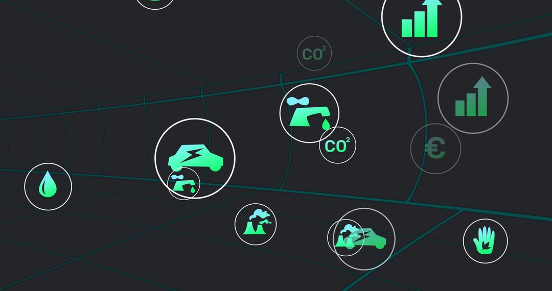 Futuristic Digital Energy and Finance Interface