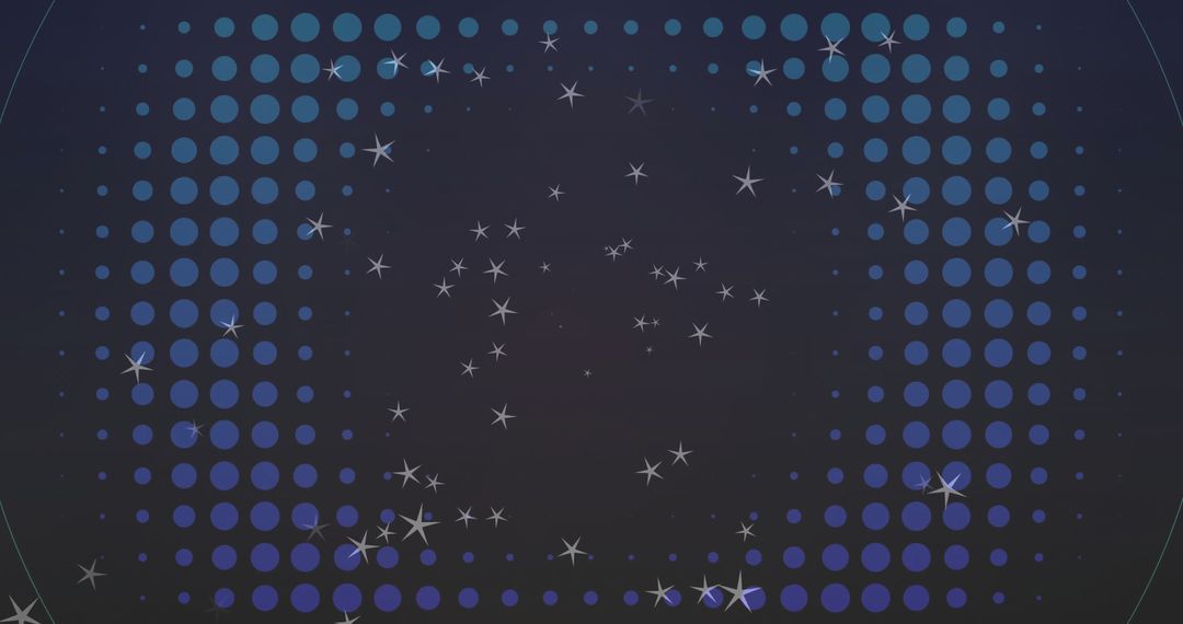 Futuristic Night Sky with Digital Starry Grid