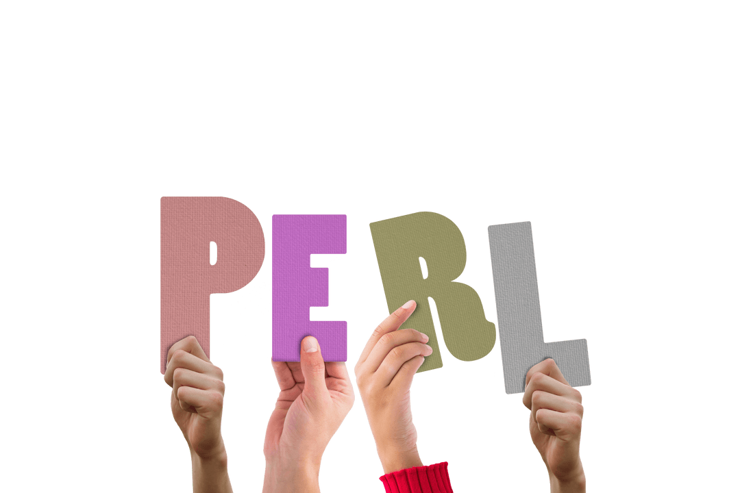 Hands Holding Colorful Perl Alphabet Letters Transparent Background