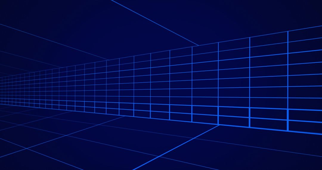 Navy Digital Space with Gridded Perspective