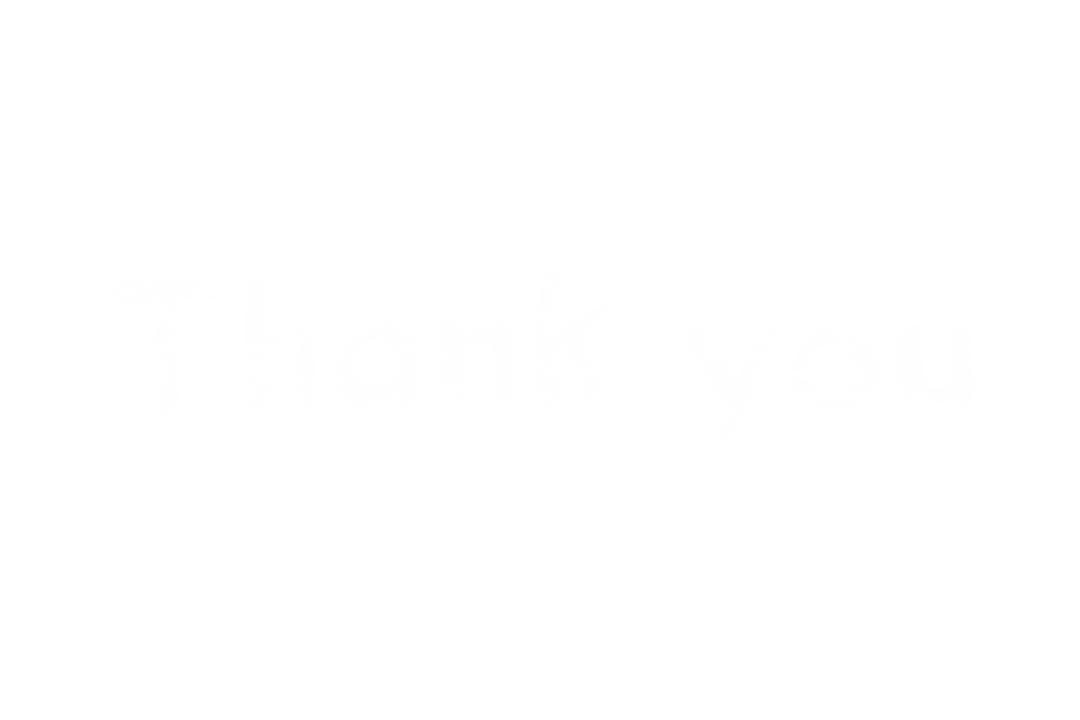 Handwritten Thank You Text on Transparent Background