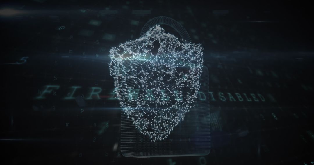 Futuristic Digital Shield for Cyber Security Protection