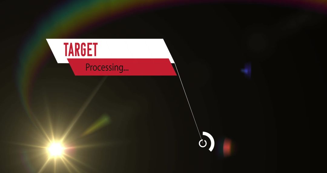 Digital Target Processing Interface with Lens Flare Effects