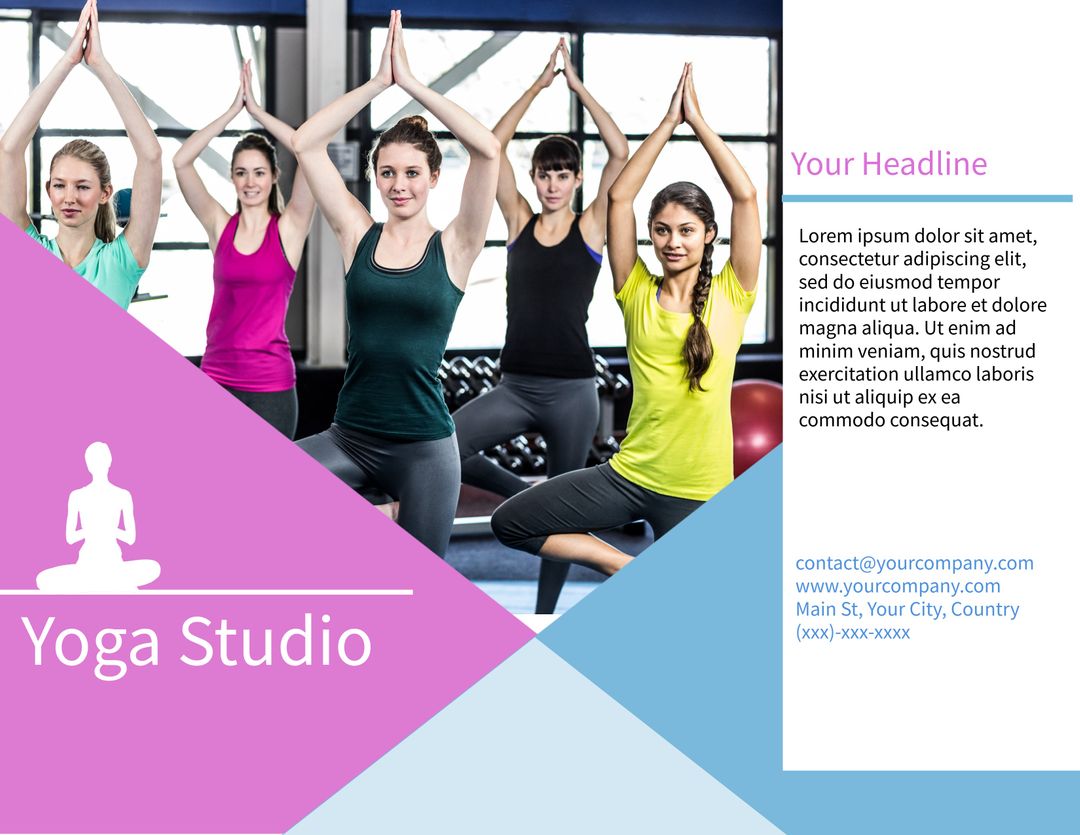 Group Yoga Class Promoting Wellness and Tranquility