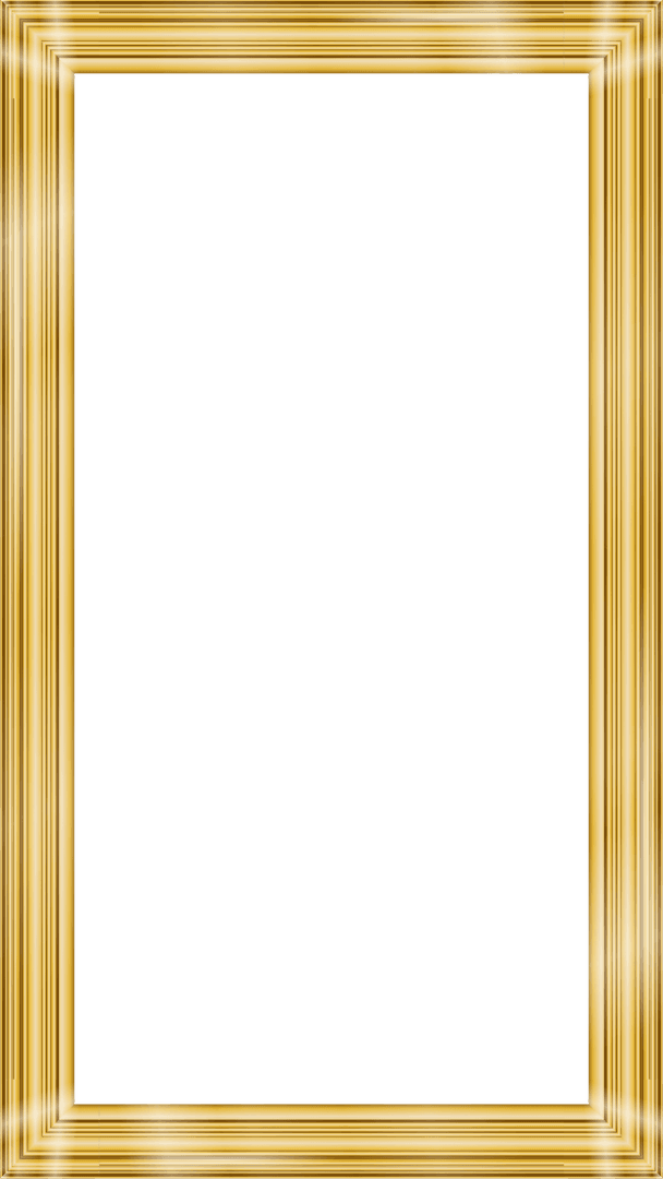 Ornate Gold Frame With Transparent Background Glossy Sophisticated Decor