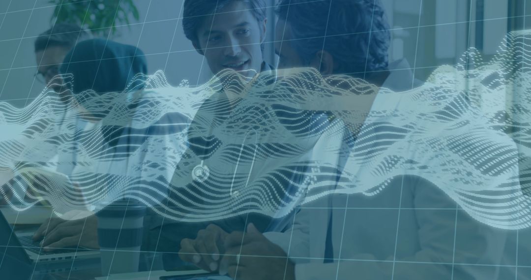 Doctors Analyzing Data Visualization in Modern Office