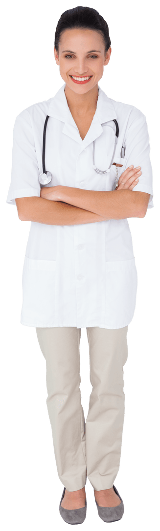 Transparent Confident Nurse Standing with Arms Crossed