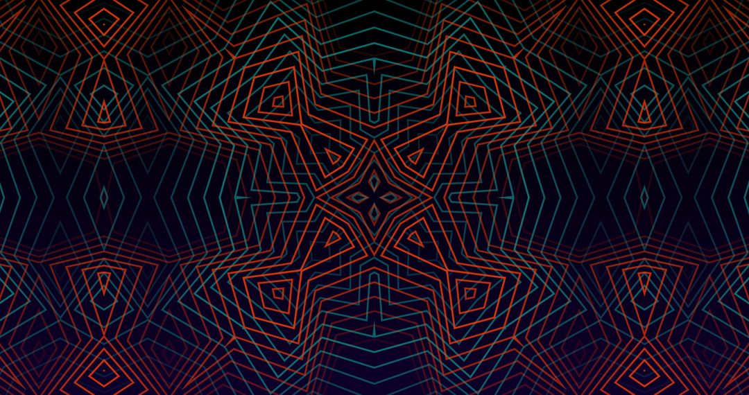 Glowing Kaleidoscopic Abstract Shapes with Hypnotic Motion