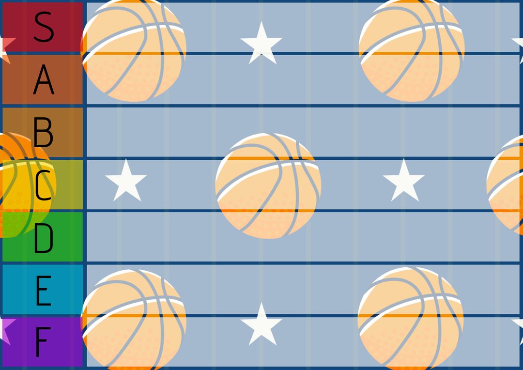 Sports Event Template Featuring Basketballs and Stars