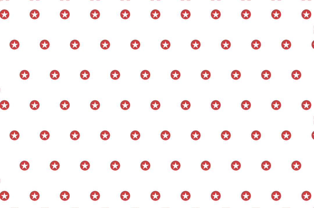 Red Circles with Stars on Transparent Background