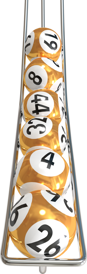 Transparent Stand with Gold and White Lottery Balls Aligned in Exciting Sequence - Download Free Stock Images Pikwizard.com