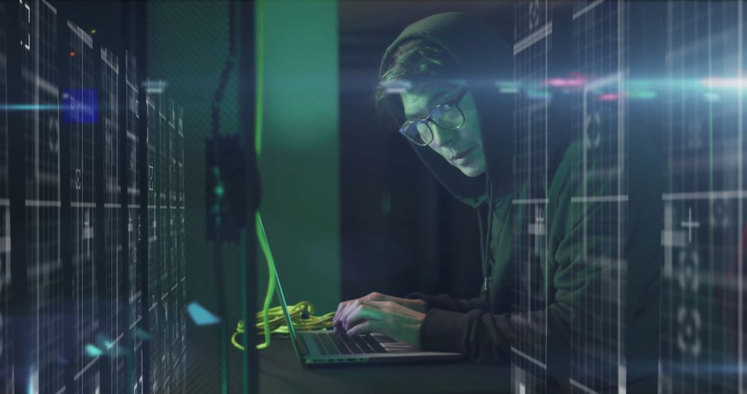 Cyber Hacker Exploiting Data Servers in Dark Environment - Free Images, Stock Photos and Pictures on Pikwizard.com