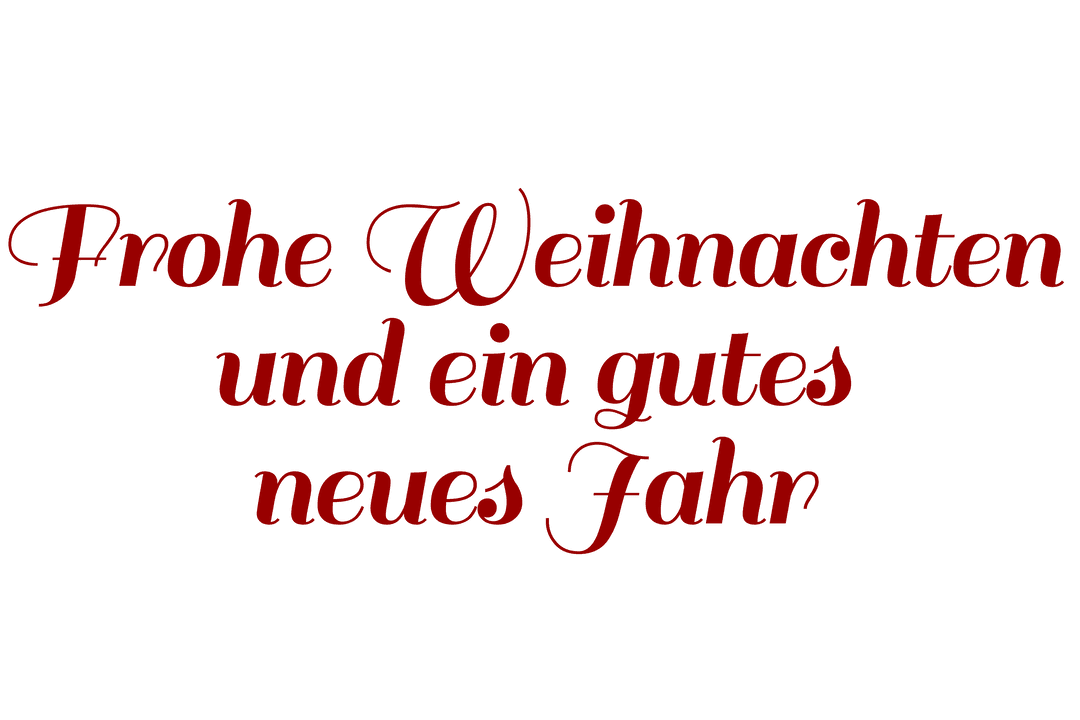 Frohe Weihnachten Text on Transparent Background for Christmas and New Year