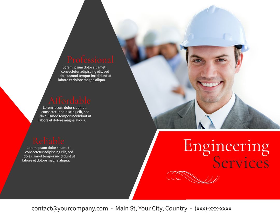 Professional Engineering Services Advertisement Template for Construction and Safety - Download Free Stock Templates Pikwizard.com