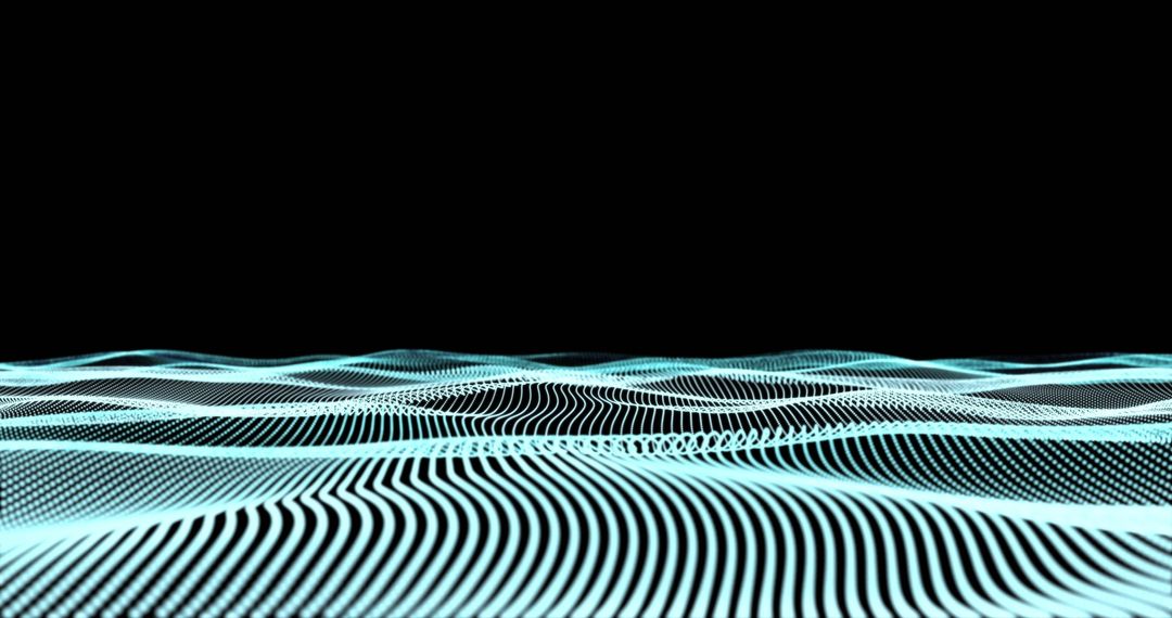 Glowing Light Trails Over Dark Background