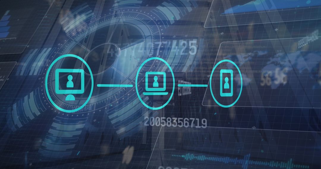 Futuristic Digital Connectivity with User Interface Icons