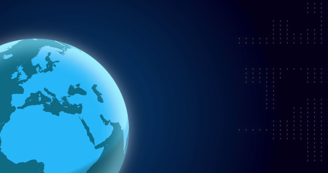 Digital Illustration of Earth Representing Global Connectivity
