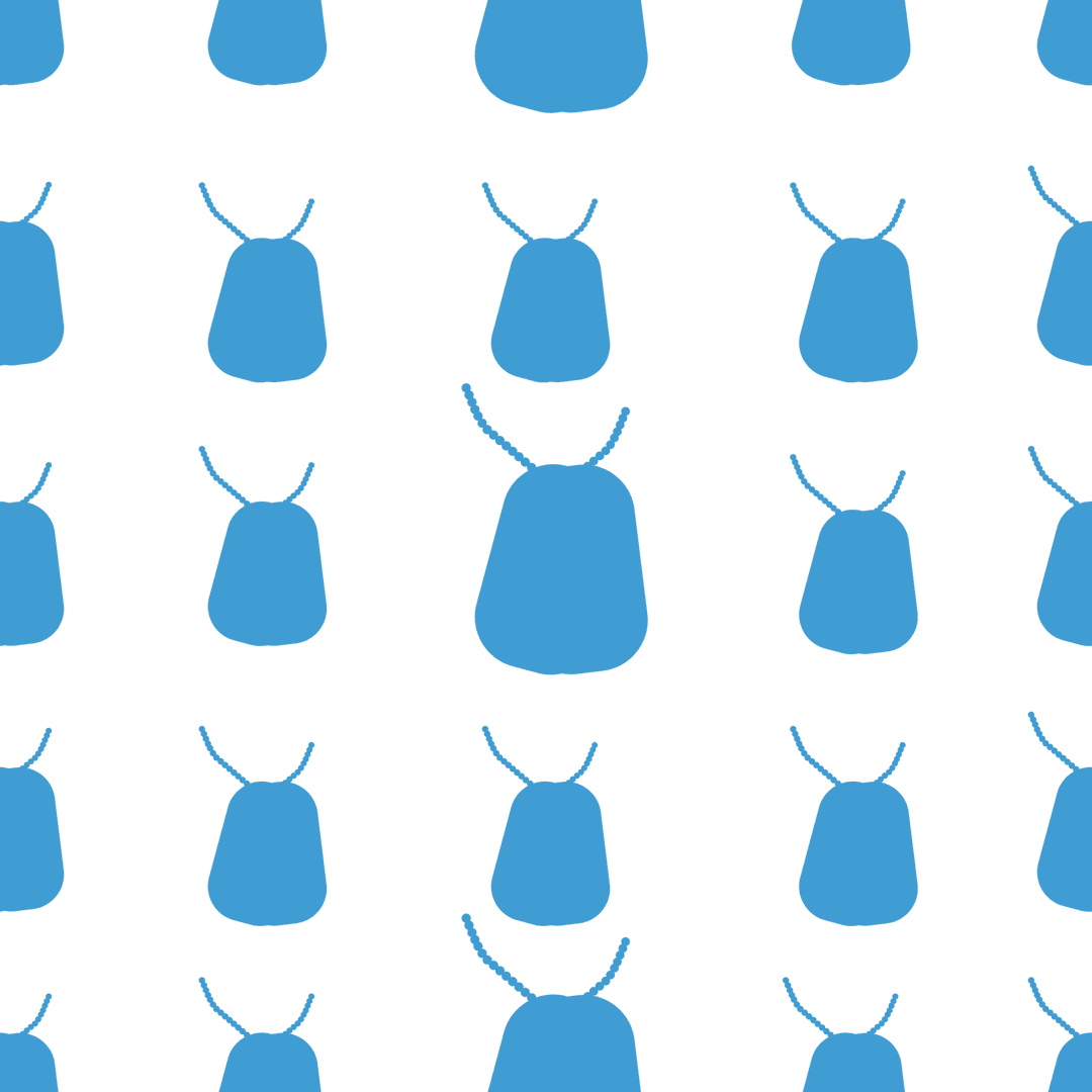 Minimalist Blue Label Pattern on Transparent Background