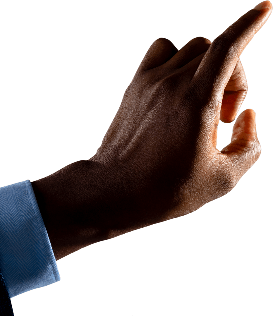 Businessman Hand Touching Transparent Virtual Interface