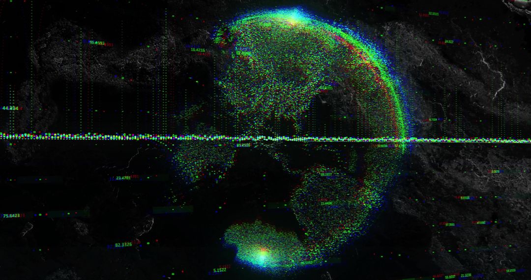 Futuristic Digital Globe with Data Coordinates in Cyberspace