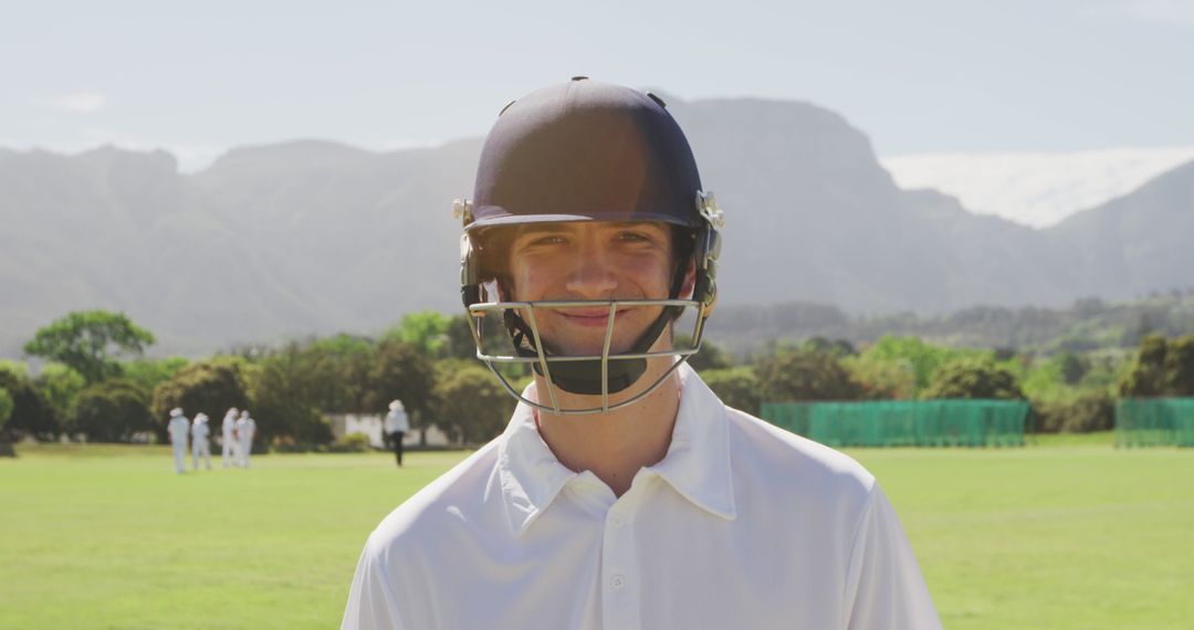 Young Cricketer Smiling on Field During Daytime - Free Images, Stock Photos and Pictures on Pikwizard.com