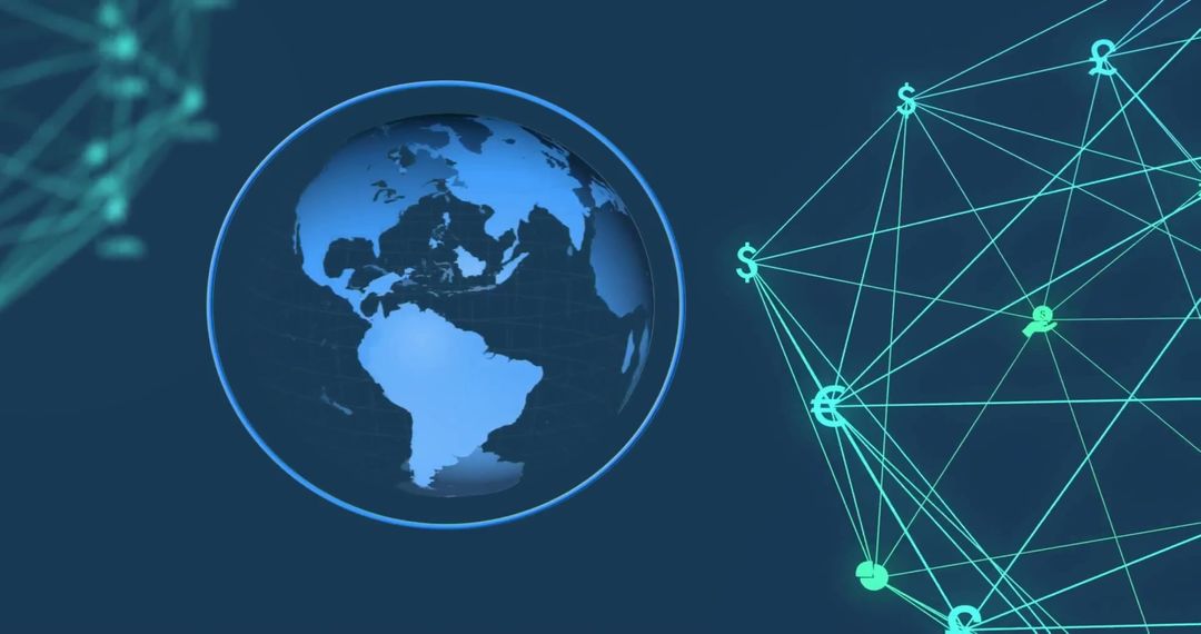 Global Communication Network Symbolizing Digital Connectivity