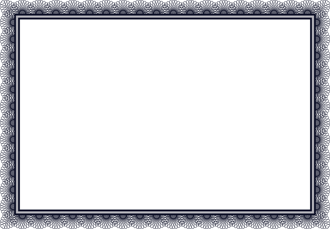 Elegant Black Frame with Copy Space on Transparent Background