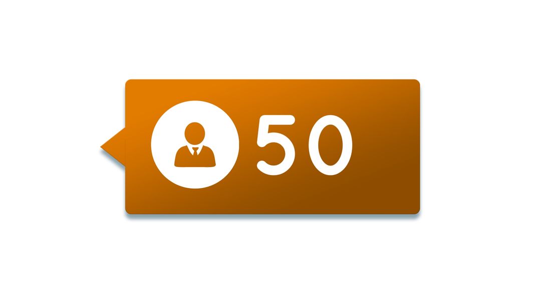 Business Communication Achievement Icon with Number Growth