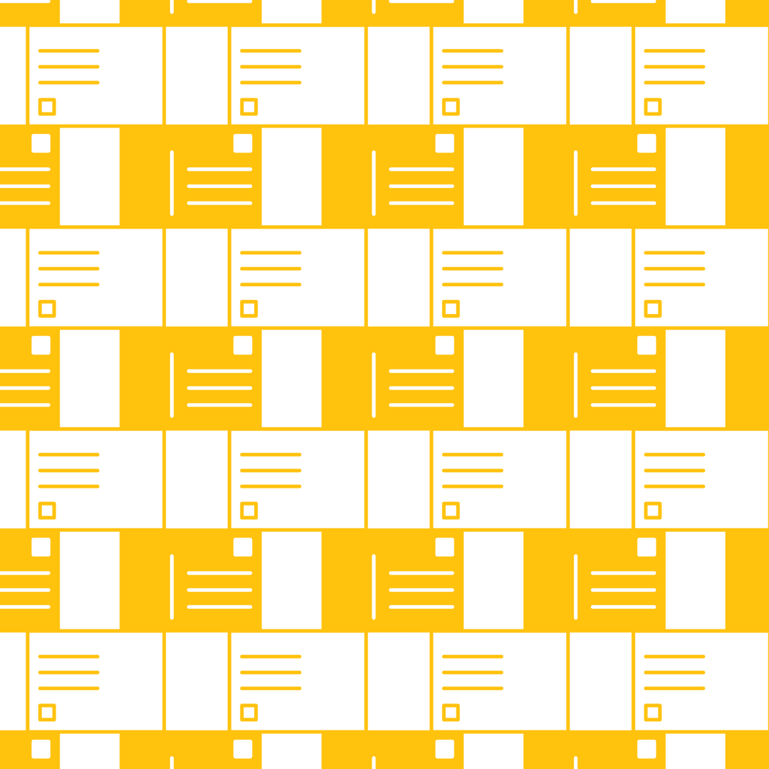 Yellow Letter Vector Pattern on Transparent Background