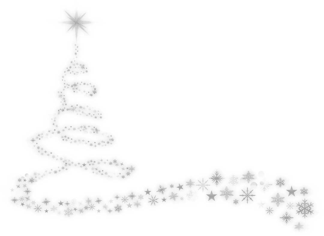 Transparent Spiral Christmas Tree with Snowflake Decoration