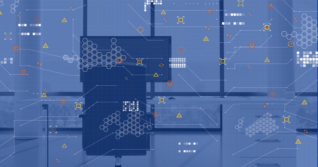 Digital Data Visualization in Modern Office Setting