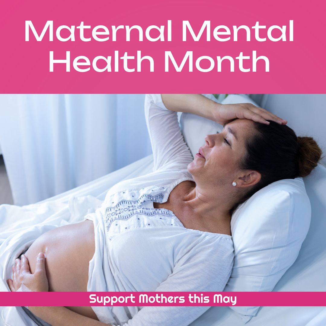 Maternal Mental Health Awareness with Pregnant Woman Resting