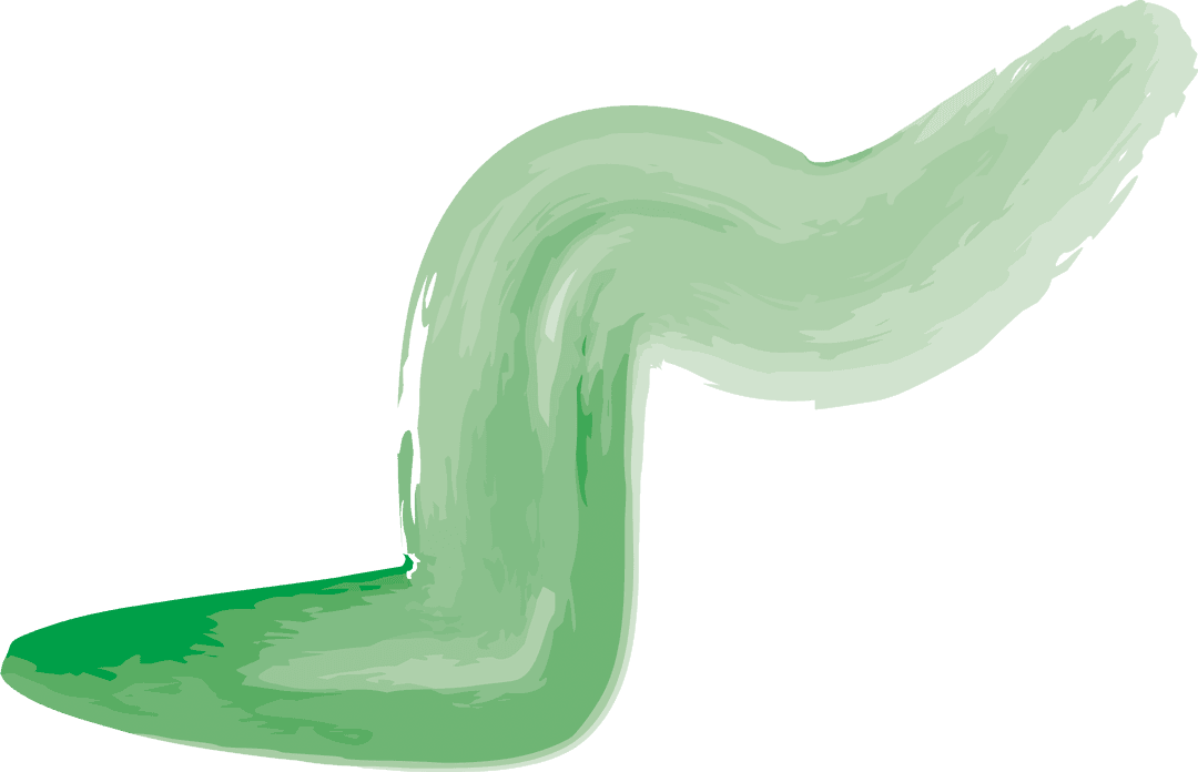 Abstract Green Organic Shape on Transparent Background