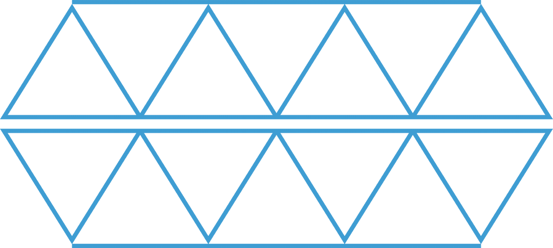 Geometric Blue Shapes on Transparent Background for Pattern Design