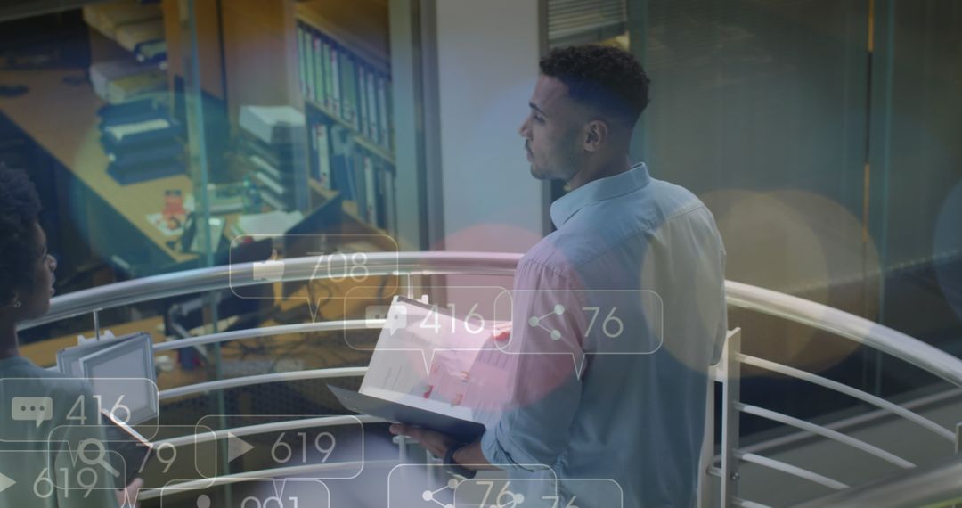 Business Professionals Analyzing Financial Data Technology