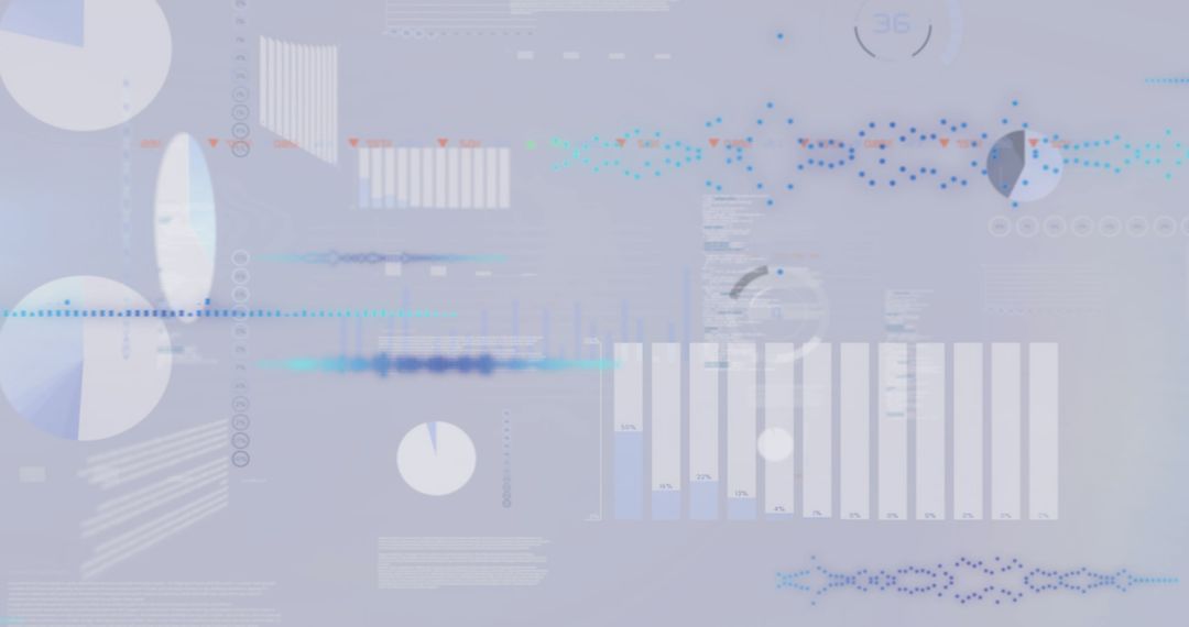 Abstract Data Visualization with Charts and Graphs Overlay