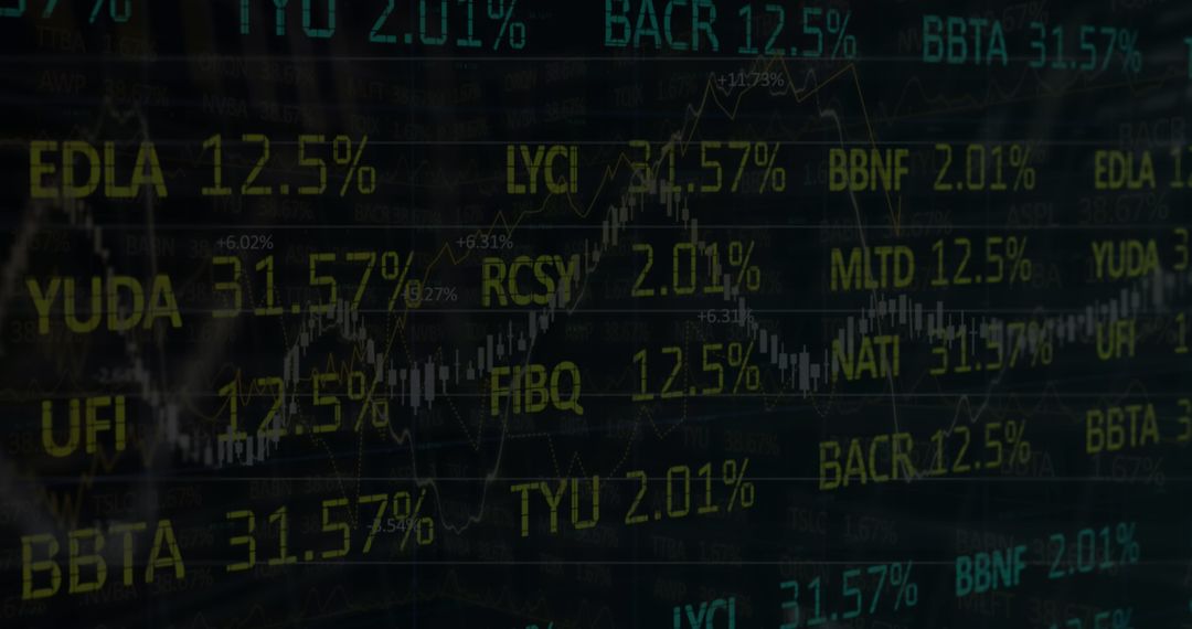Stock Market Data Visualization with Digital Interface Concept