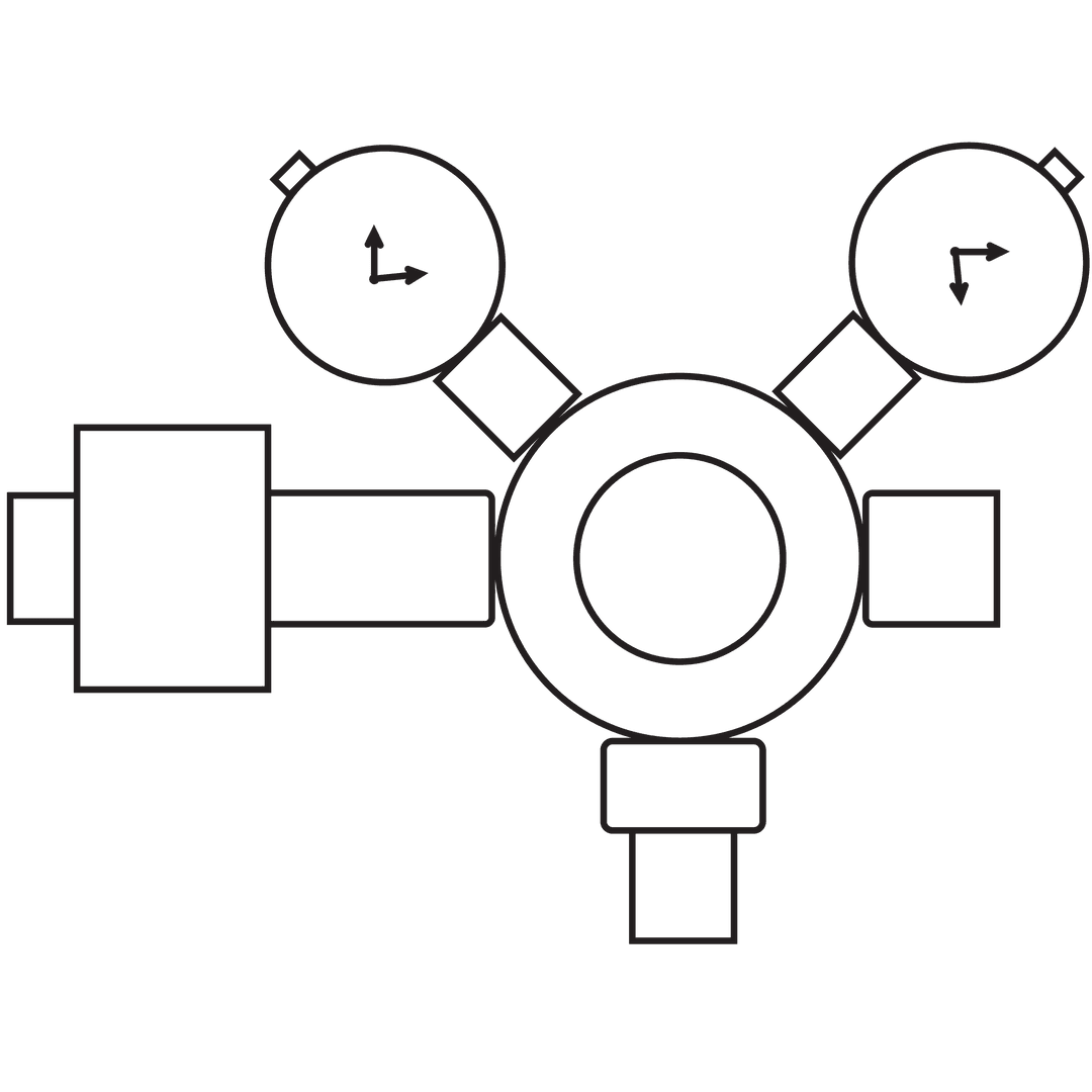 Abstract Mechanical Shape on Transparent Background Illustration