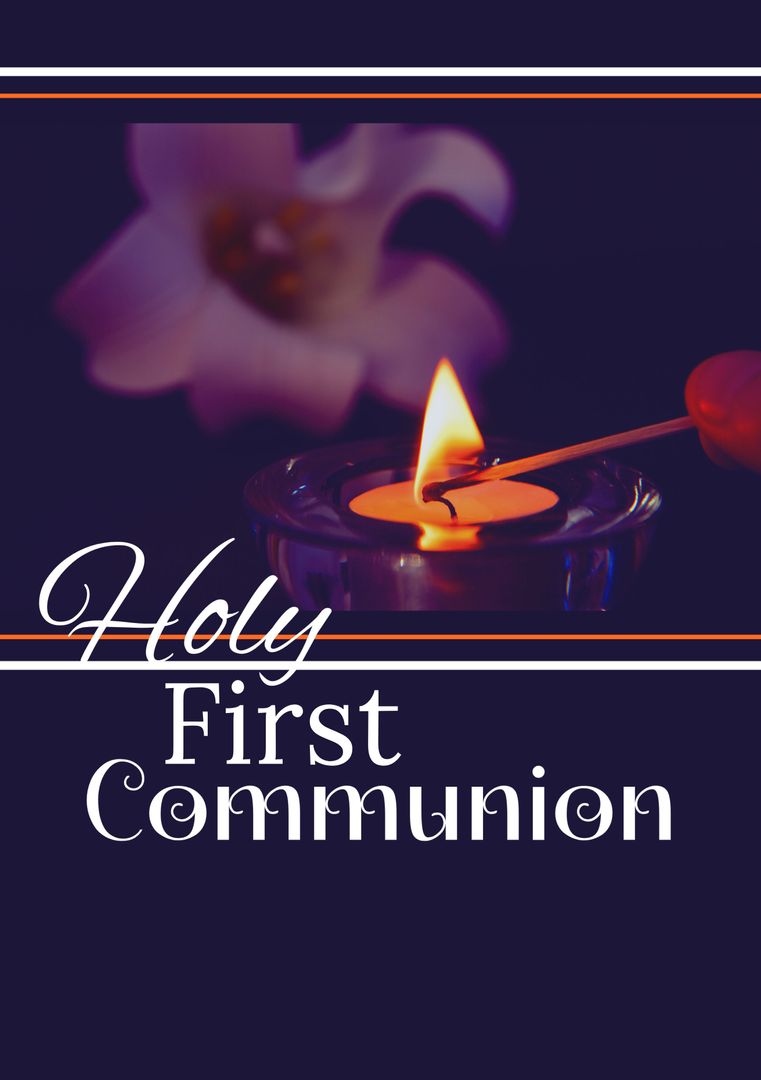 Holy First Communion Candle Lighting Ceremony - Download Free Stock Templates Pikwizard.com