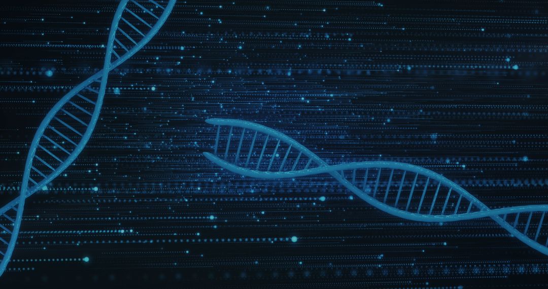 DNA Strands and Data Processing in Digital Background