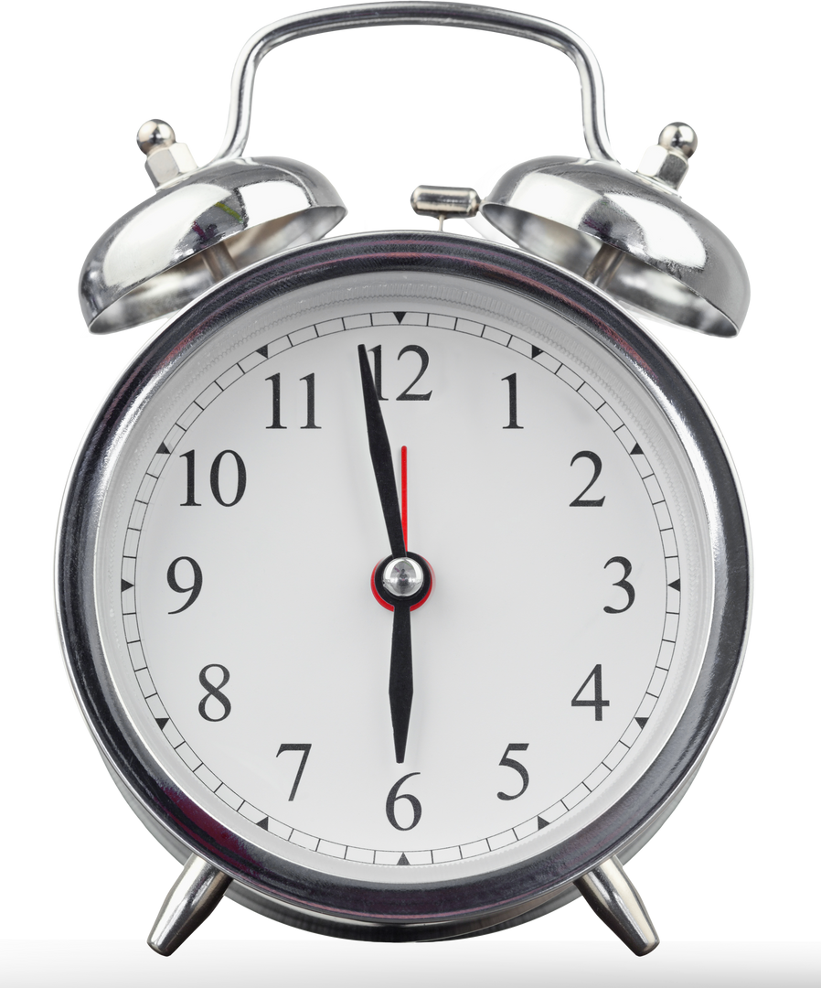 Vintage Silver Alarm Room Clock with Retro Bell on Transparent Background Isolated - Download Free Stock Images Pikwizard.com