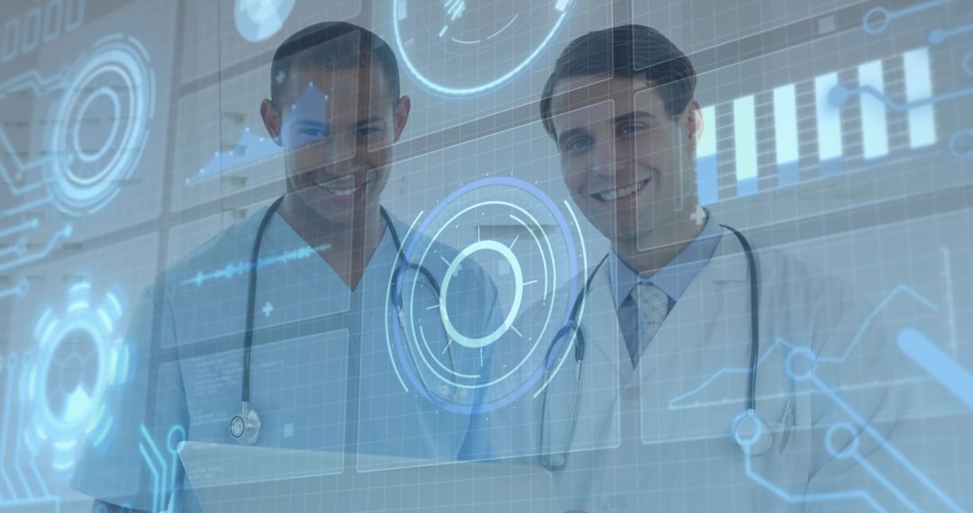 Doctors Analyzing Digital Healthcare Data for Advanced Diagnostics