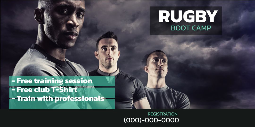 Rugby Boot Camp Promotion with Determined Athletes