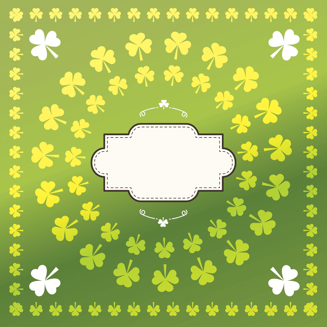 St. Patrick's Day Design Shamrock Pattern Transparent Background
