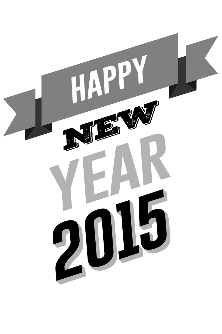 Transparent Happy New Year 2015 Celebration Banner Design