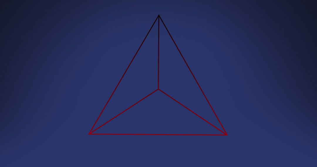 Geometric Triangle Lines on Blue Abstract Background