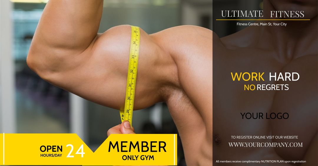 Fitness Marketing with Inspirational Message and Strong Arm Visual