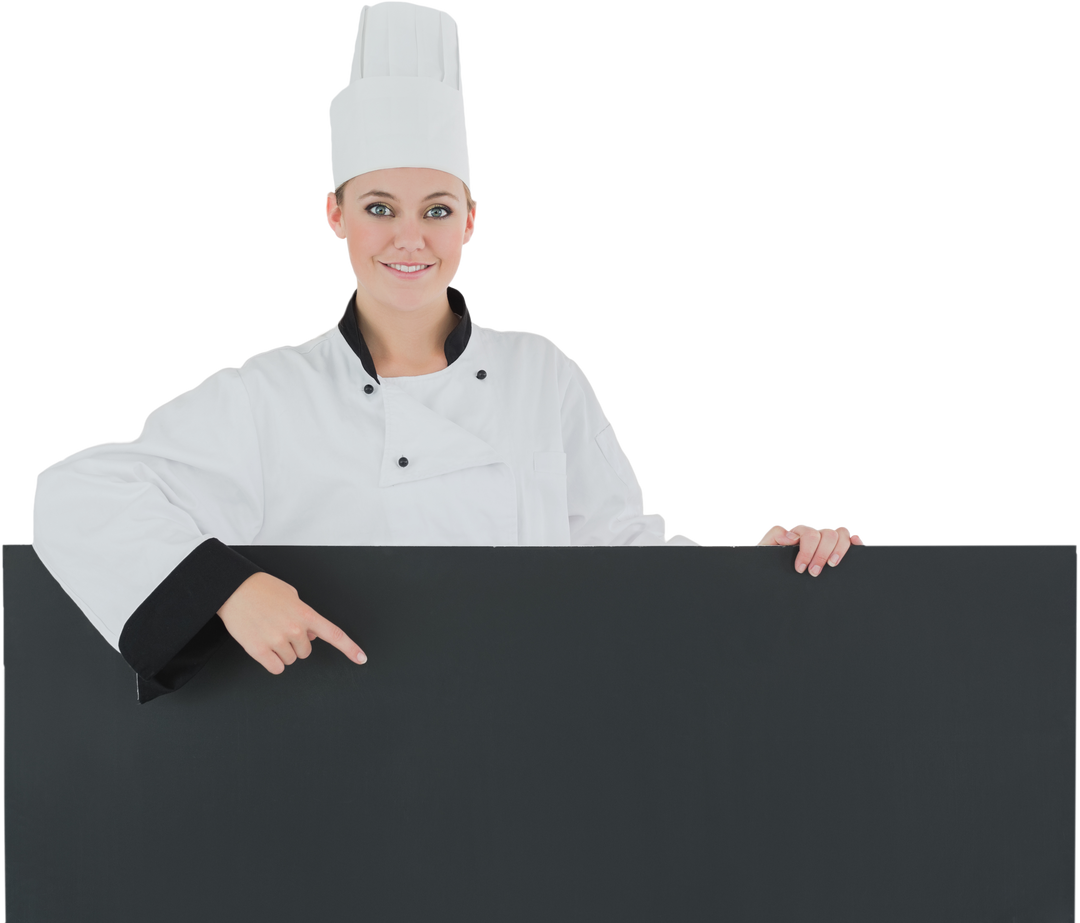 Transparent Chef Presenting Blank Menu Board - Download Free Stock Images Pikwizard.com