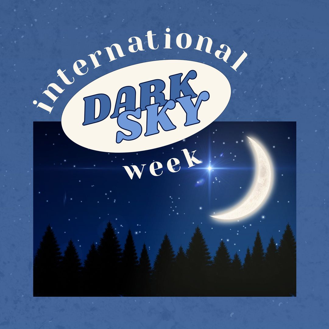 International Dark Sky Week Concept with Stars and Moon